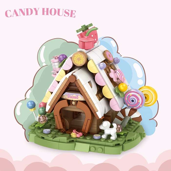 Building Toy Architectural Model Toy Set Style Candy House