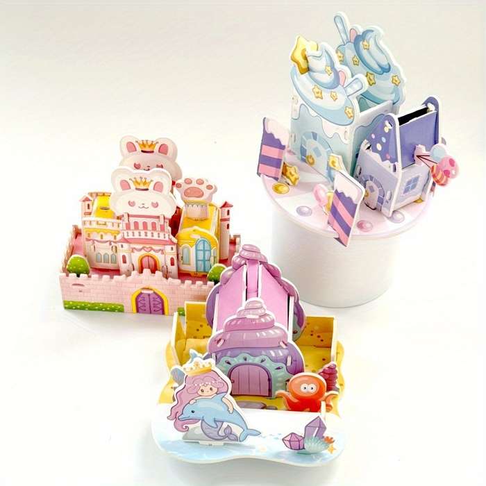 Building Toy Architectural Model Toy Set Model Random Quantity 4 Pcs