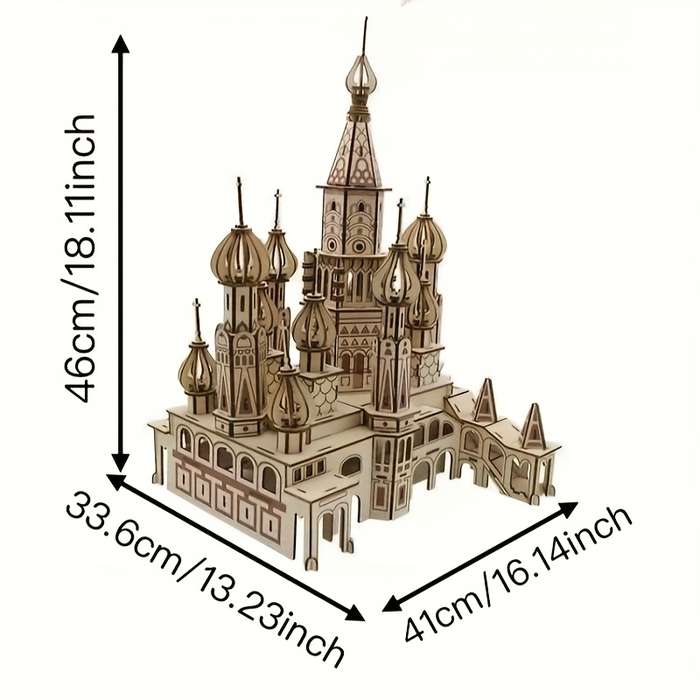 Building Toy Architectural Model Toy Set Items 3D Wooden Jigsaw Puzzle