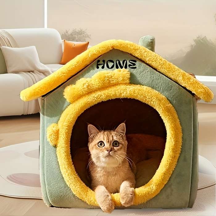 Pet supplies color Green House with Cushions