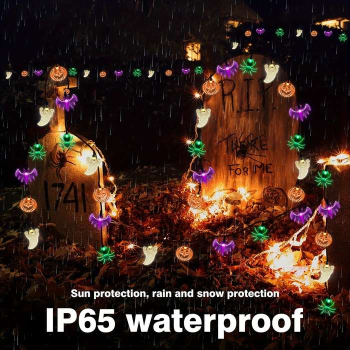 Halloween Decorations Model 40 Light Pumpkin Bat Ghost Spider Light String
