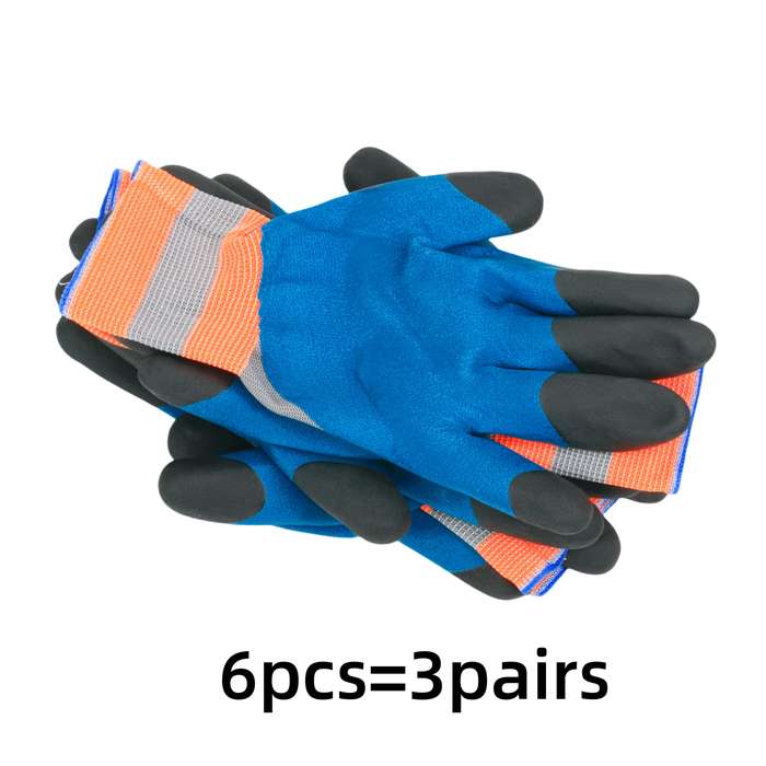 Work Gloves Color Thickened Finger Coating Size 10Pcs 5Pairs