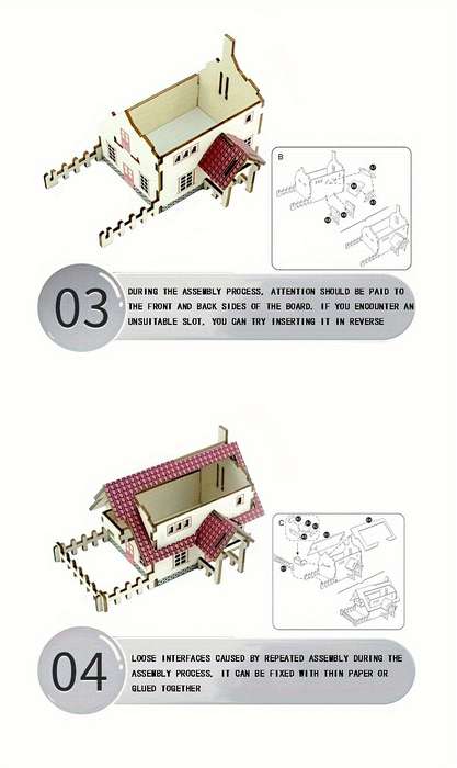 Building Toy Architectural Model Toy Set Style Three Dimensional Puzzle