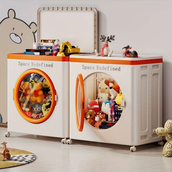 Storage And Organizationmodel Extra Large   Front Opening Round Door  Orange]