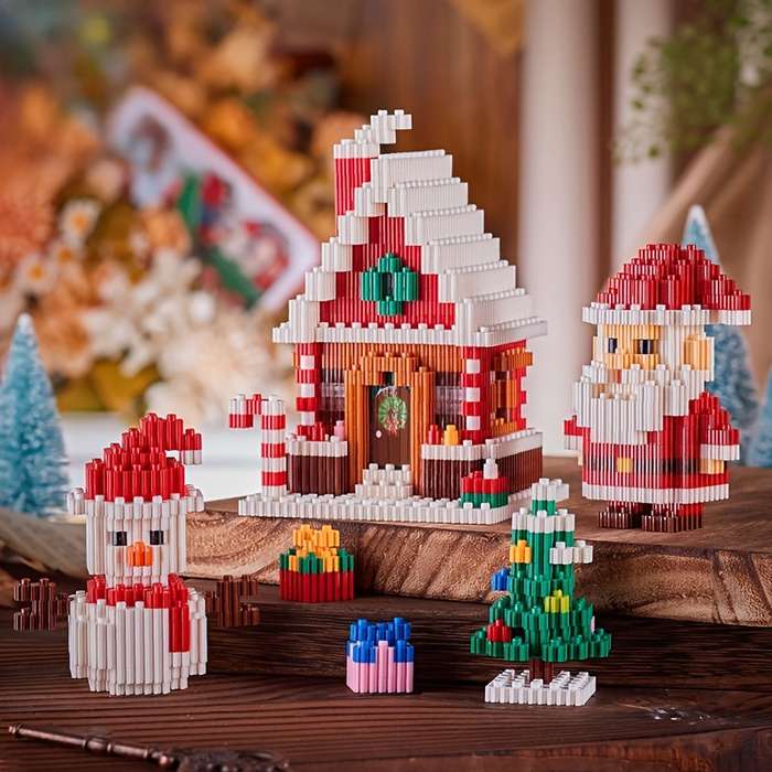 Building Toy Architectural Model Toy Set Model Christmas Combination Building Blocks