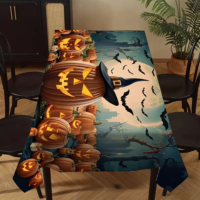 Halloween tablecloth decoration size 55.1 x 70.8in or 140 x 180cm