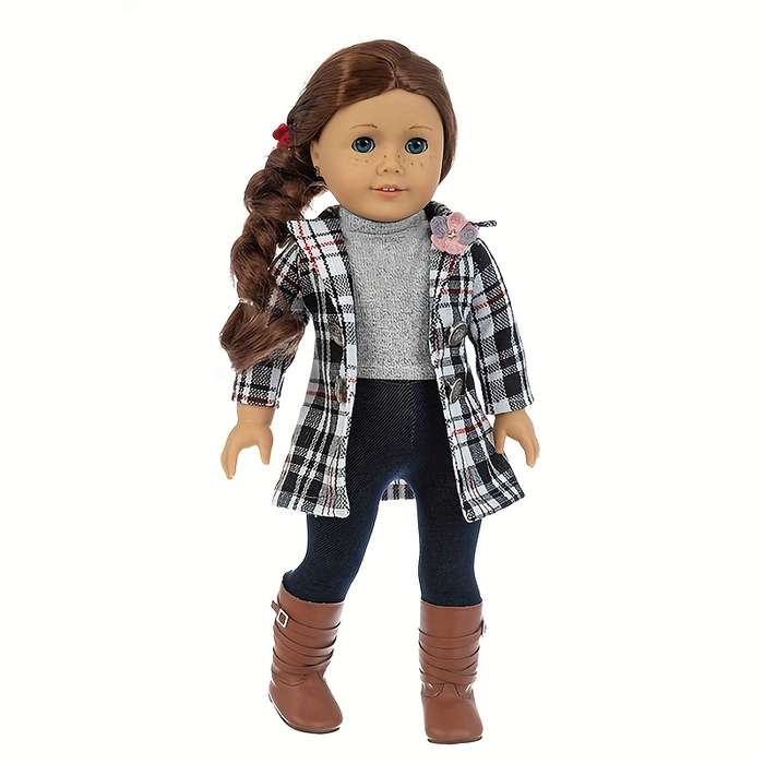 Toy Dolls Style Q18 751 black and white checkered coat