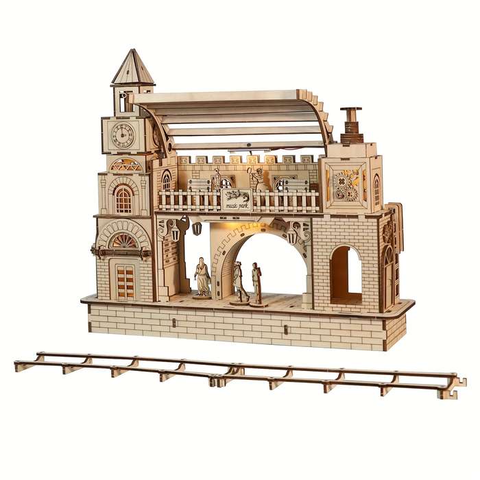 Building Toy Architectural Model Toy Set Style Railway Station