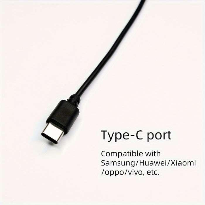 1pc 10-in-1 USB Charging Cable Set PVC Matte Round Cable 21cm USB Male to Female 5-10W Powe