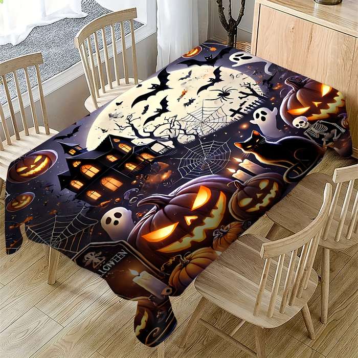 Halloween tablecloth decoration size 55.1 x 78.7in or 140 x 200cm