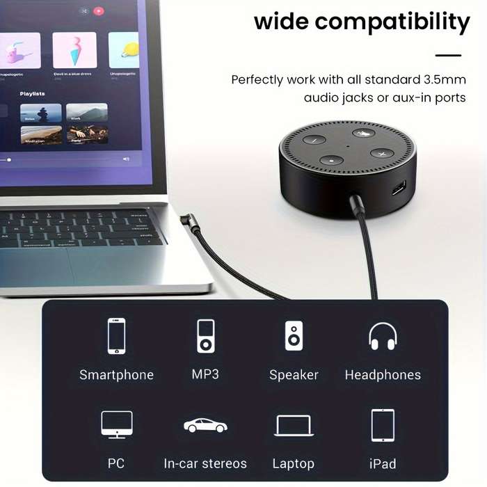 1pc 3.5mm Aux Audio Cable Male to Male Auxiliary Cord 100cm for Headphones Car Speaker MP3