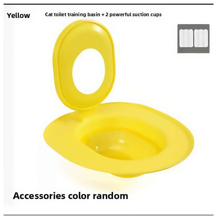 Pet Supplies Color Yellow    Cat Toilet Training Basin  Add  2 Strong Suction Cups Size Set