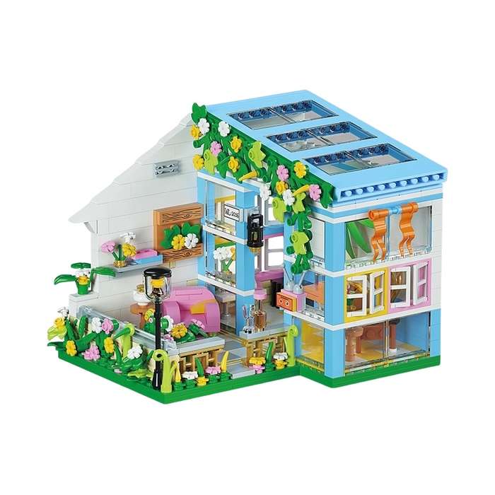 Building Toy Architectural Model Toy Set Model Sunshine Flower House