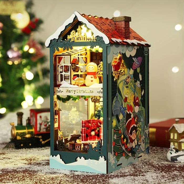Building Toy Architectural Model Toy Set Style Merry Christmas