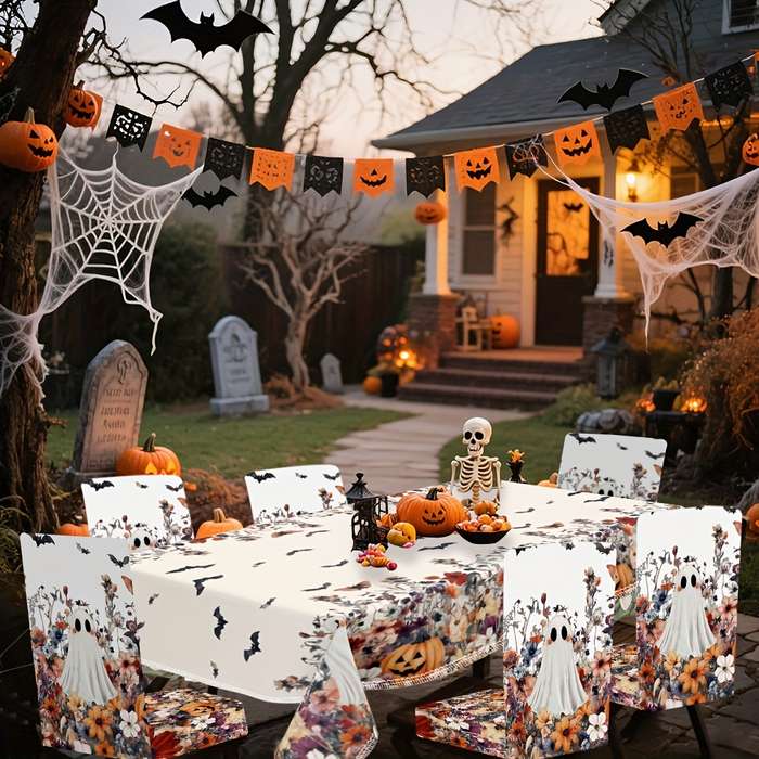 Halloween tablecloth decoration size Rectangular Table 60 x 86in or 152 x 220cm
