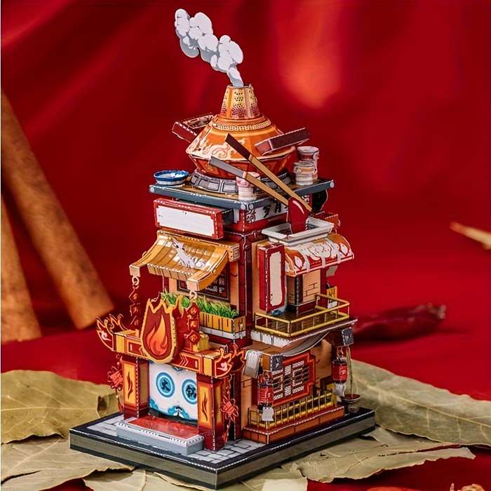 Building Toy Architectural Model Toy Set Items Hot Pot Restaurant