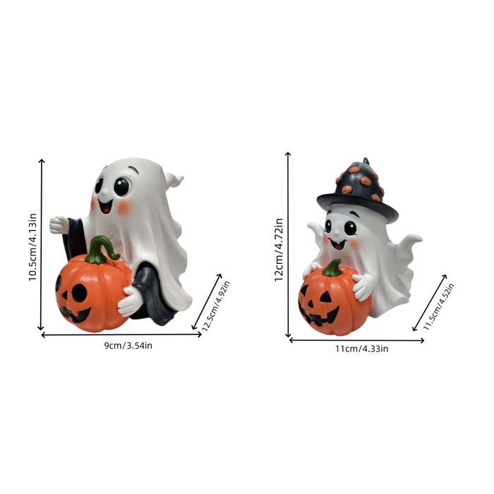 Halloween Decorations Color Multicolor Confused Cute Pumpkin Ghost Ornament Statue 2001 Model