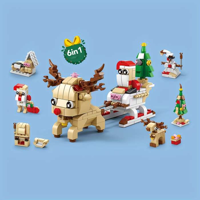 Building Toy Architectural Model Toy Set Style Christmas Train