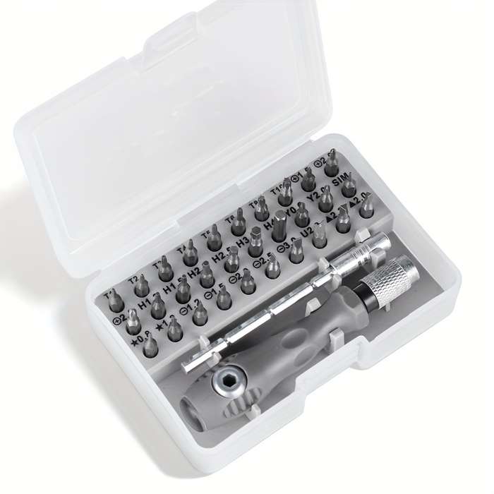 Screwdriver Bit Tool Set Color 32 In 1 Grey Screwdriver Set