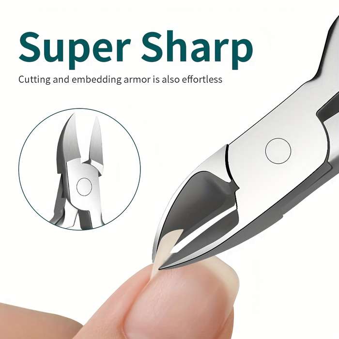 1pc Professional Thick Nail Clipper Set for Seniors Stainless Steel Odorless Toenail Care Ki