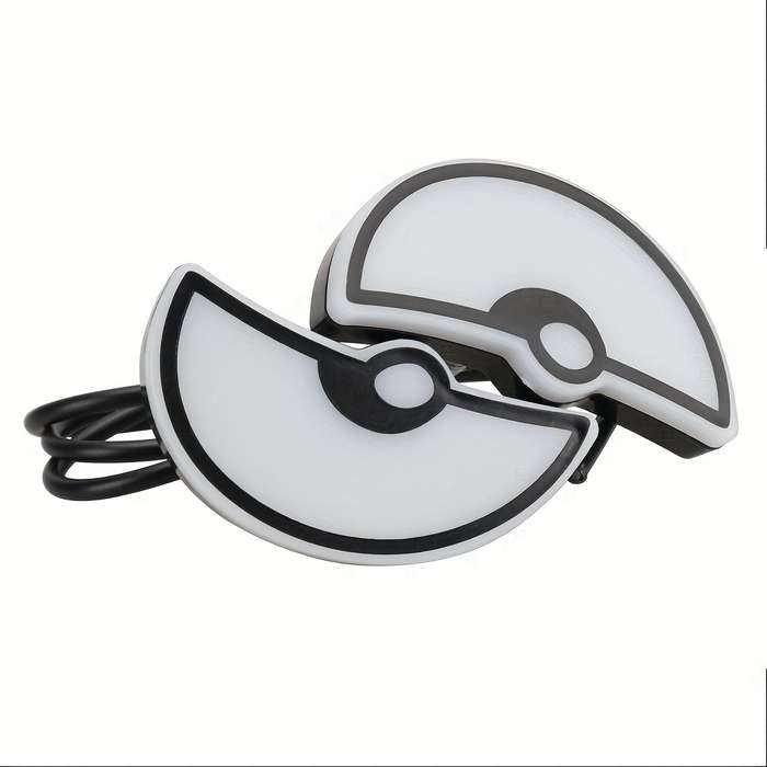 2pcs White Car & Motorcycle LED Eye Lights Colorful Atmospheric Half-Moon Design