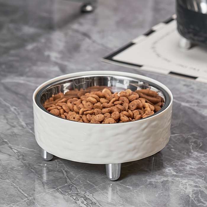 Pet Supplies Color White Model Plastic Bowl
