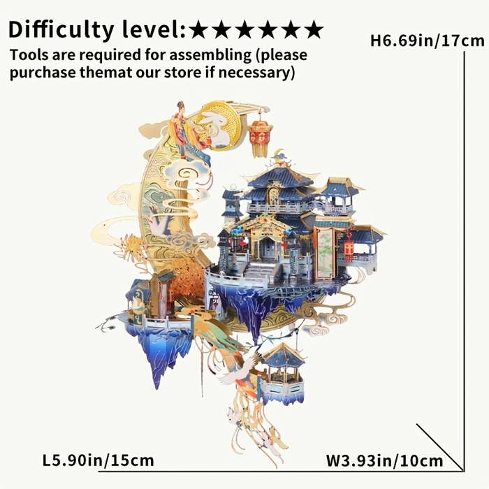 Building Toy Architectural Model Toy Set Items Moon Palace