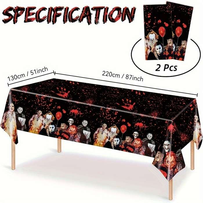 Halloween tablecloth decoration Quantity 2pcs