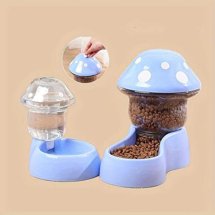 Pet supplies color Waterer and Feeder 2    Piece Set  Green