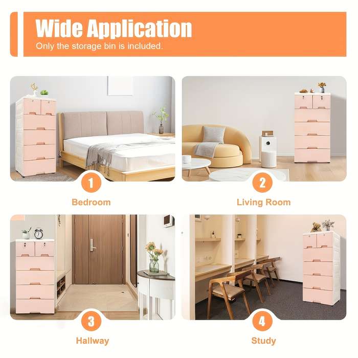Storage And Organizationcolor 50Cm Pink 7 Layers