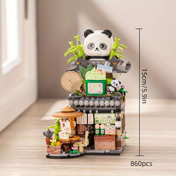 Building Toy Architectural Model Toy Set Style Bear Cafe