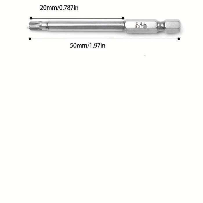 Screwdriver Bit Tool Set Size Silvery Quantity 12Pcs