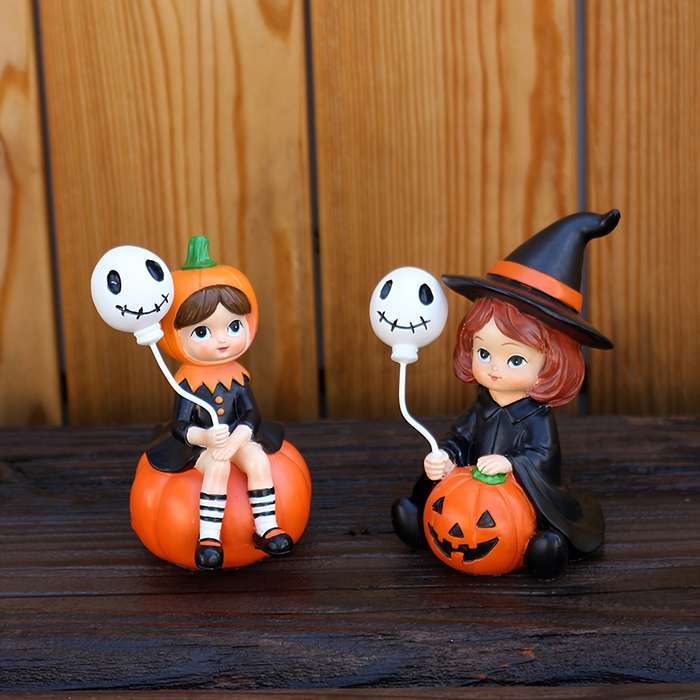 Halloween Decorations Color Skull Balloon Witch Set Of Two