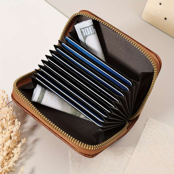 1pc Simple and creative eye print high-quality credit card storage bag for both men and women wal