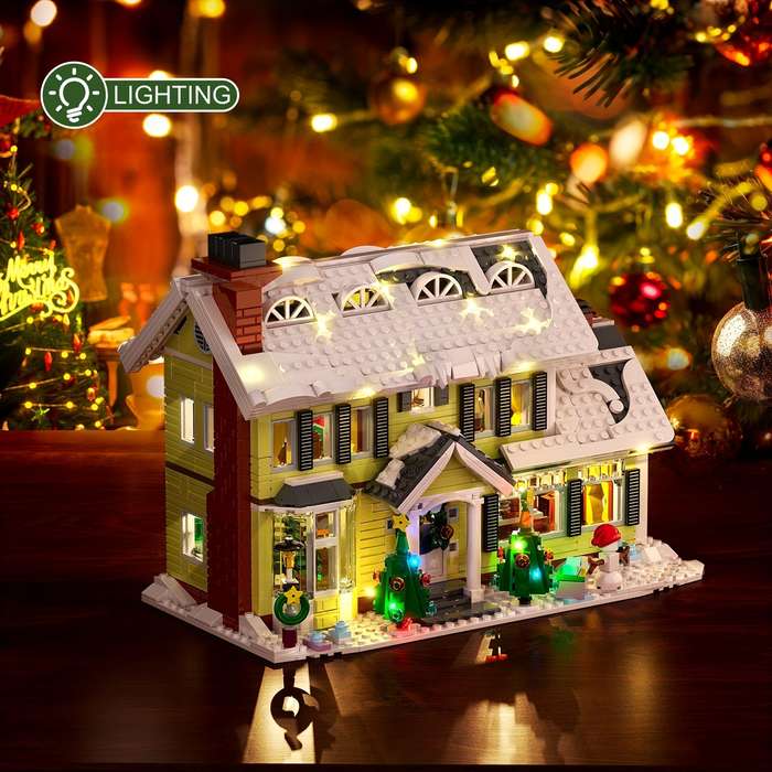 Building Toy Architectural Model Toy Set Style Christmas Holiday House