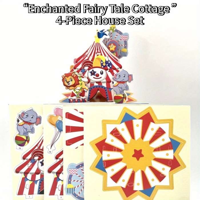 Building Toy Architectural Model Toy Set Model Random Quantity 4 Pcs