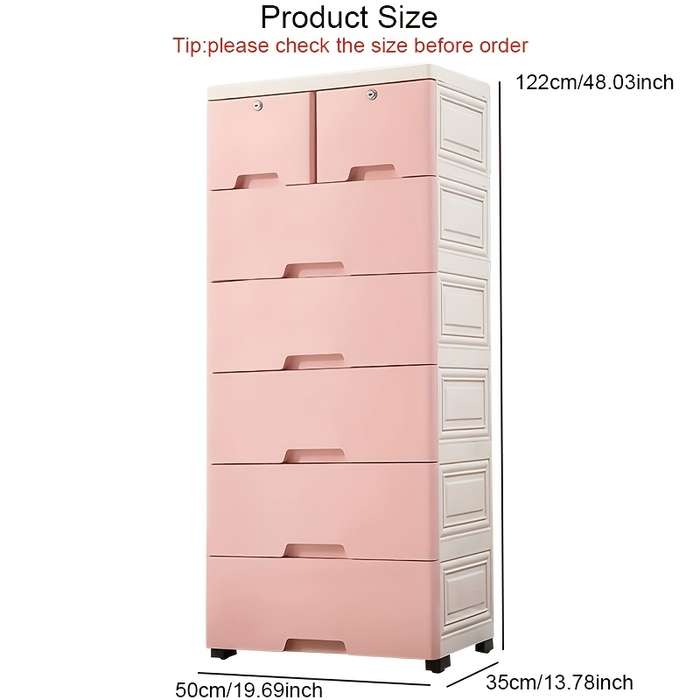 Storage And Organizationcolor 50Cm Pink 7 Layers