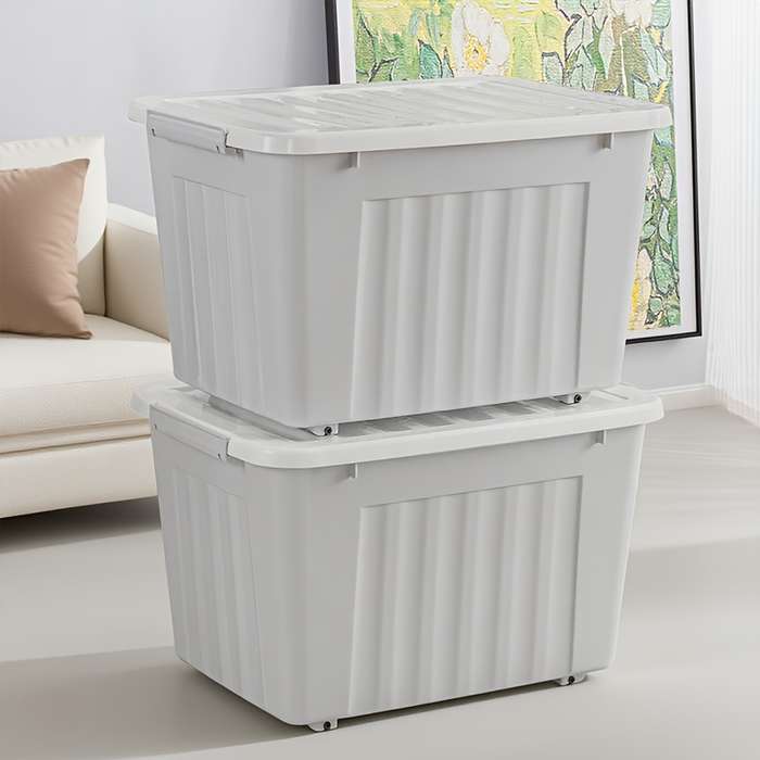 Storage And Organizationsize 3Pcs 20L Striped Box Quantity 3 Piece Set  With Handle