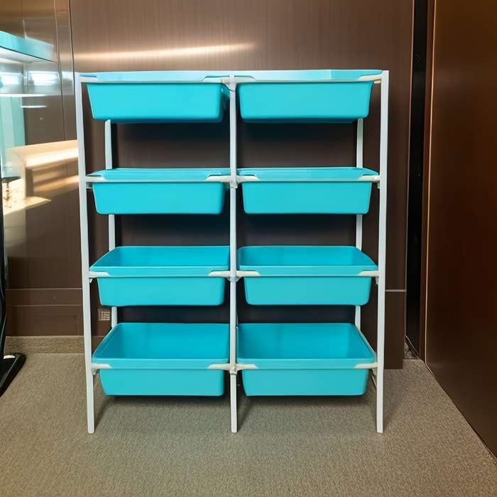 Storage And Organizationcolor Blue Size 2 Rows  3 Layers  6 Large Boxes