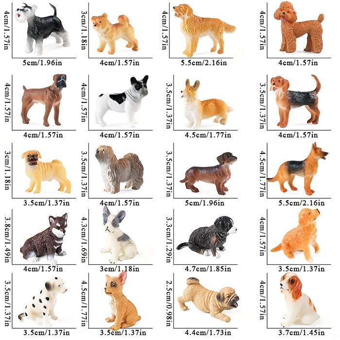 Toy Doll Items 20Pcs Mini Dog