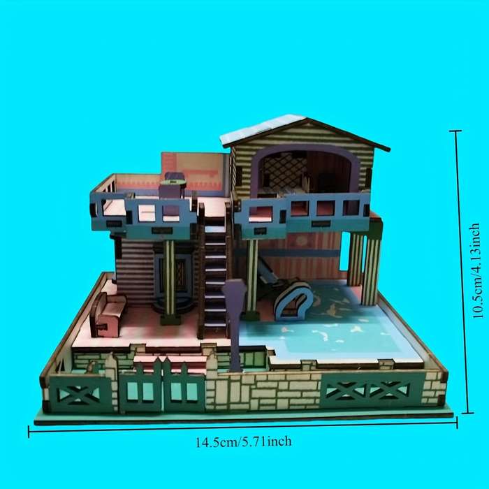 Building Toy Architectural Model Toy Set Style Seaside Villa