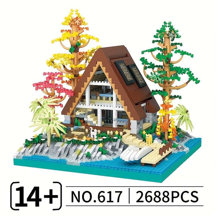 Building Toy Architectural Model Toy Set Style Wooden House