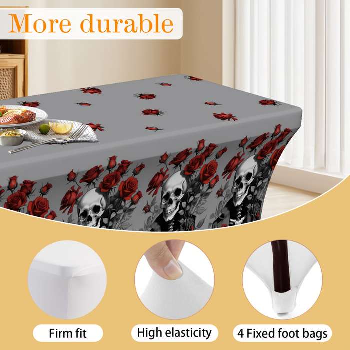 Halloween tablecloth decoration color Gray Bottom size 8FT