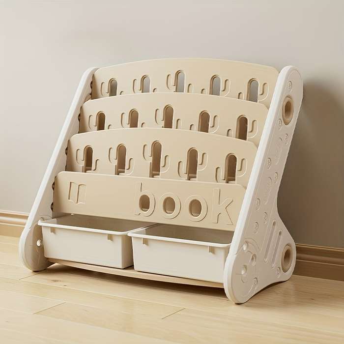 Storage And Organizationcolor Khaki Model 4 Tier Bookshelf