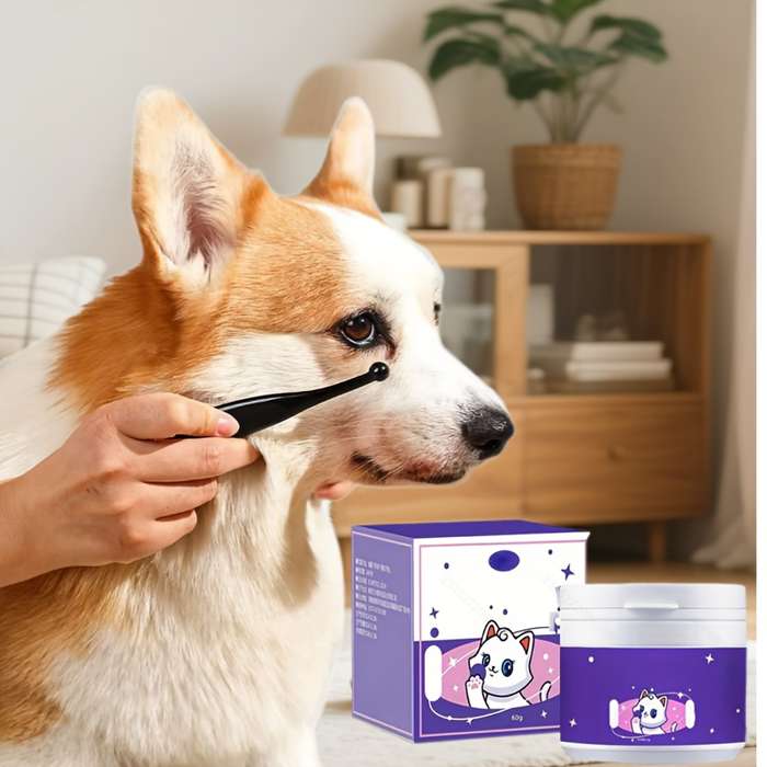 Pet supplies Capacity 60g tear stain powder  Add  tear stain soft brush