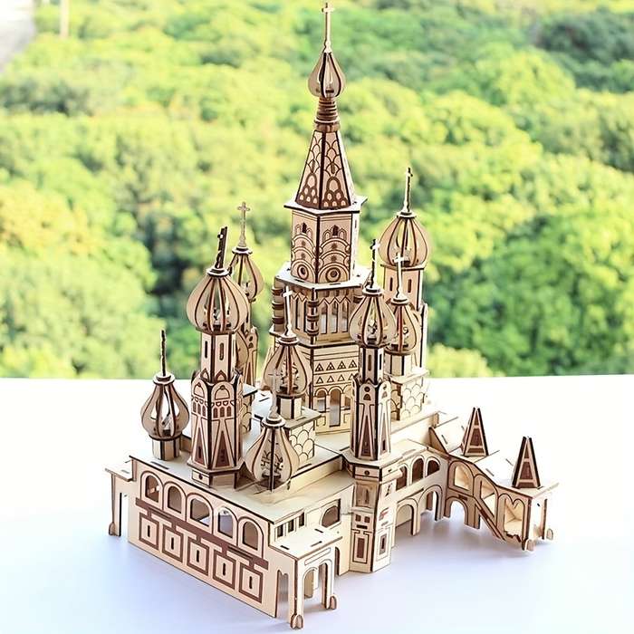 Building Toy Architectural Model Toy Set Items 3D Wooden Jigsaw Puzzle