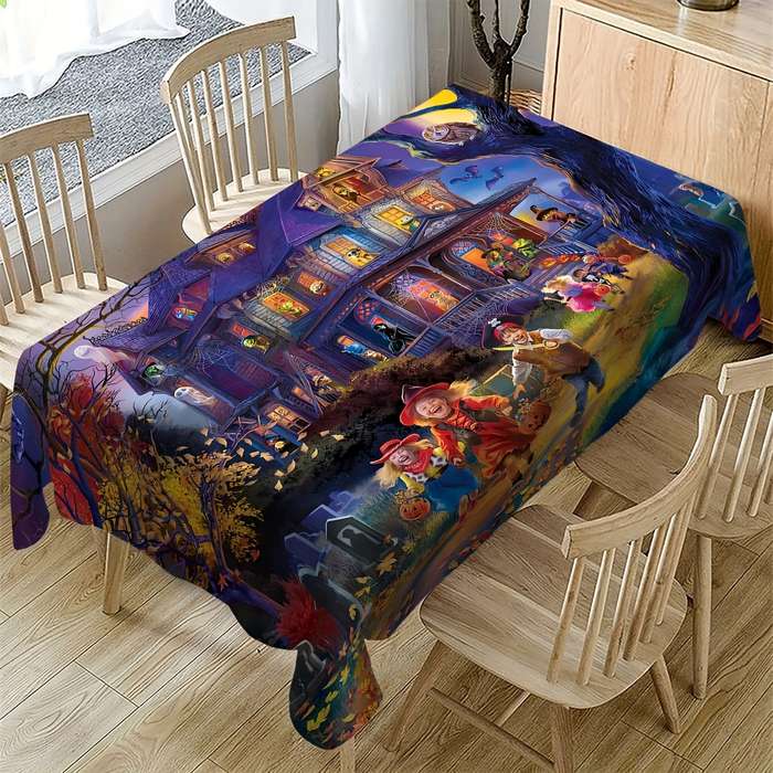 Halloween tablecloth decoration size 55.1 x 78.7in or 140 x 200cm