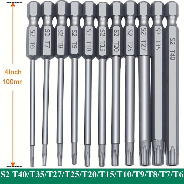 Screwdriver Bit Tool Set Size 100Mm 11Pcs Set