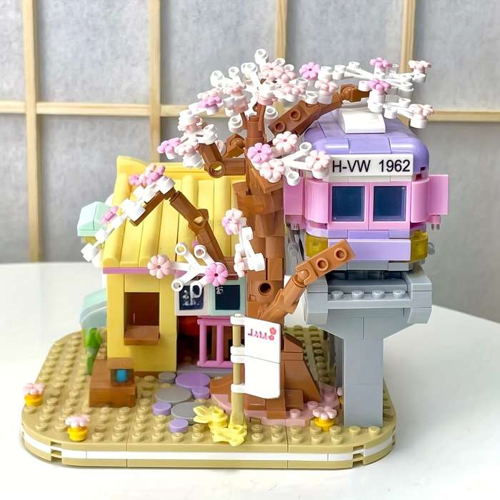 Building Toy Architectural Model Toy Set Model Sakura House Building Blocks