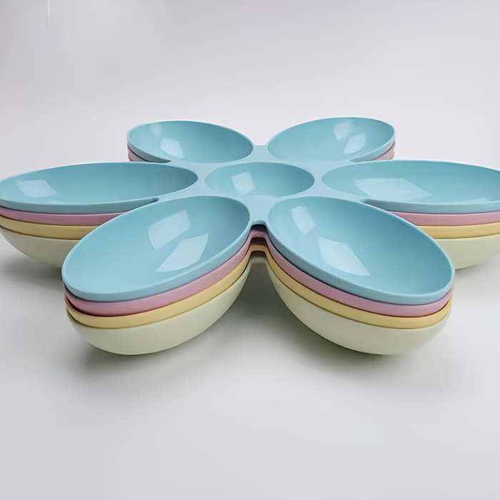 Pet Supplies Color A Light Green Items 6 Grid Petal Bowl